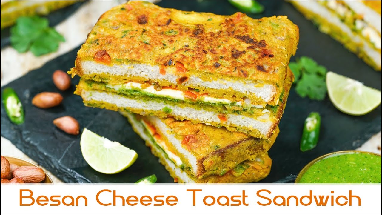 Besan Cheese Toast Sandwich