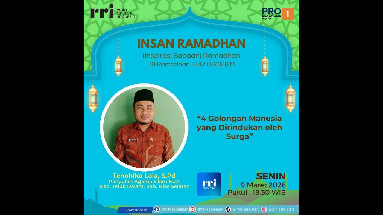 🔴LIVE | INSAN RAMADHAN - 4 Golongan Manusia Yang Dirindukan Oleh Surga