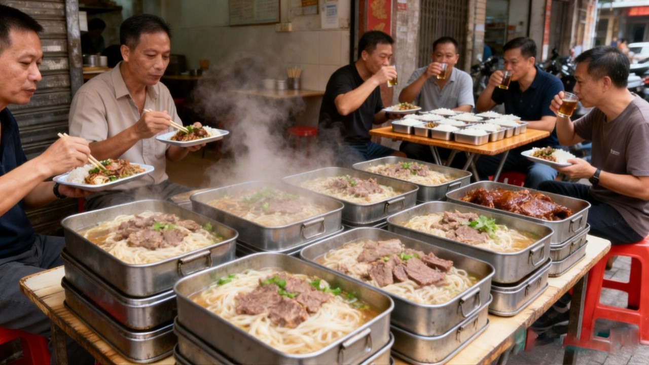徽滁州小伙卖卤牛肉，128元一斤供不应求，招牌省级非遗羊肉面太香了#麦总去哪吃