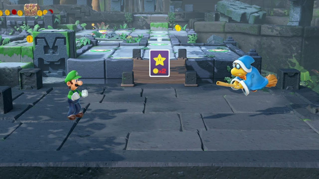 Super Mario Party Partner Party #1585 Domino Ruins Peach & Koopa Troopa vs Luigi & Waluigi