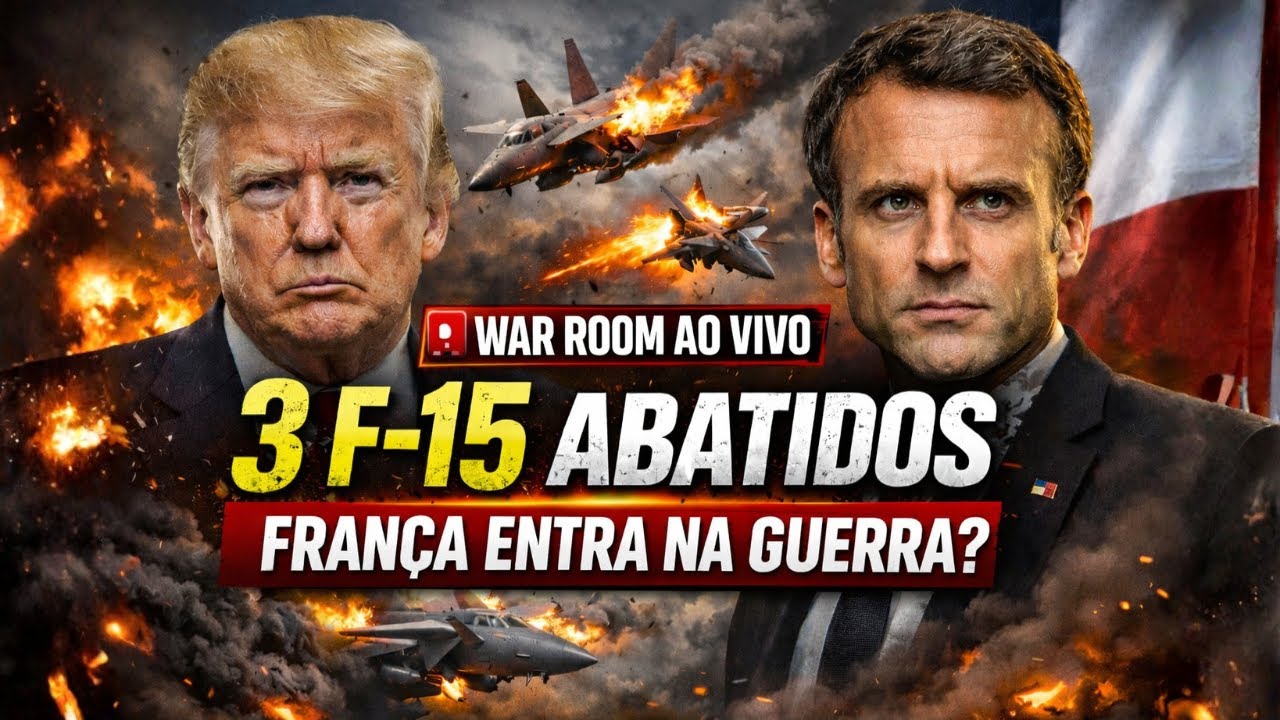 🚨 3º DIA: 3 F-15 ABATIDOS — FRANÇA ENTRA NA GUERRA? | WAR ROOM AO VIVO