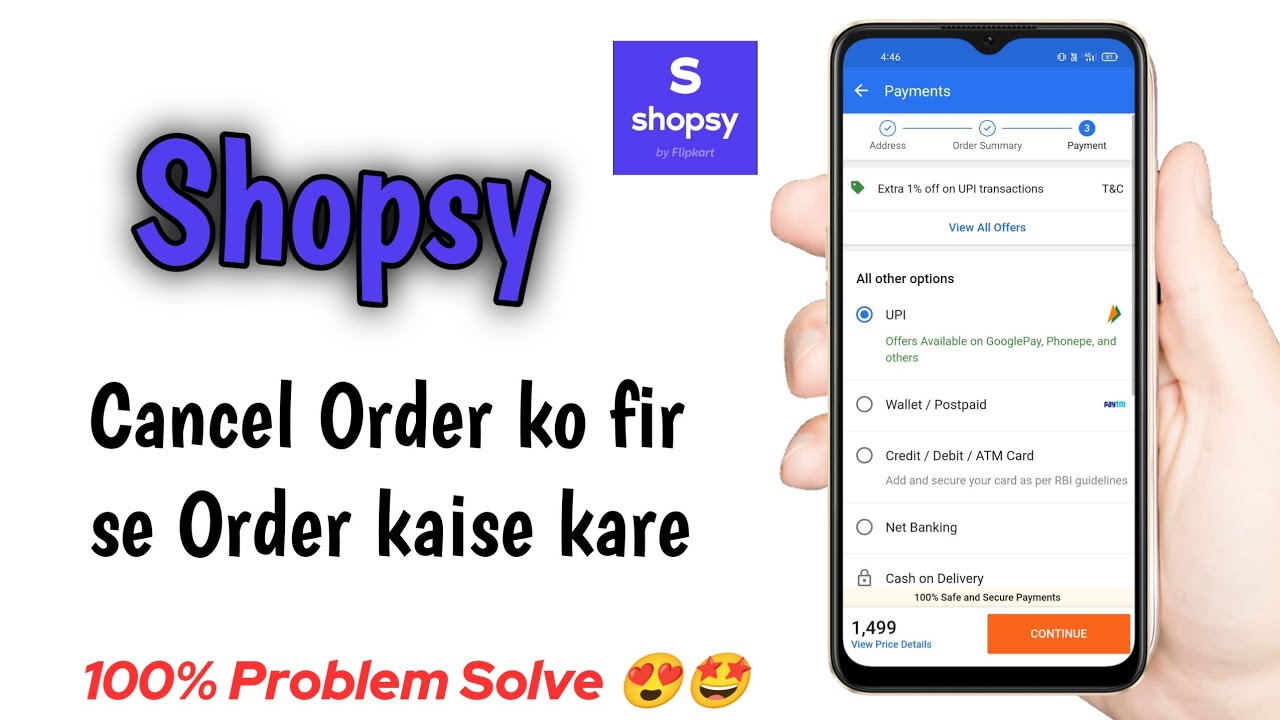 How to reorder a Shopsy Canceled Order