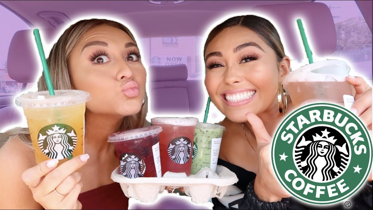 Trying My Subscribers FAVORITE Starbucks Drinks ft. Roxette Arisa | YesHipolito