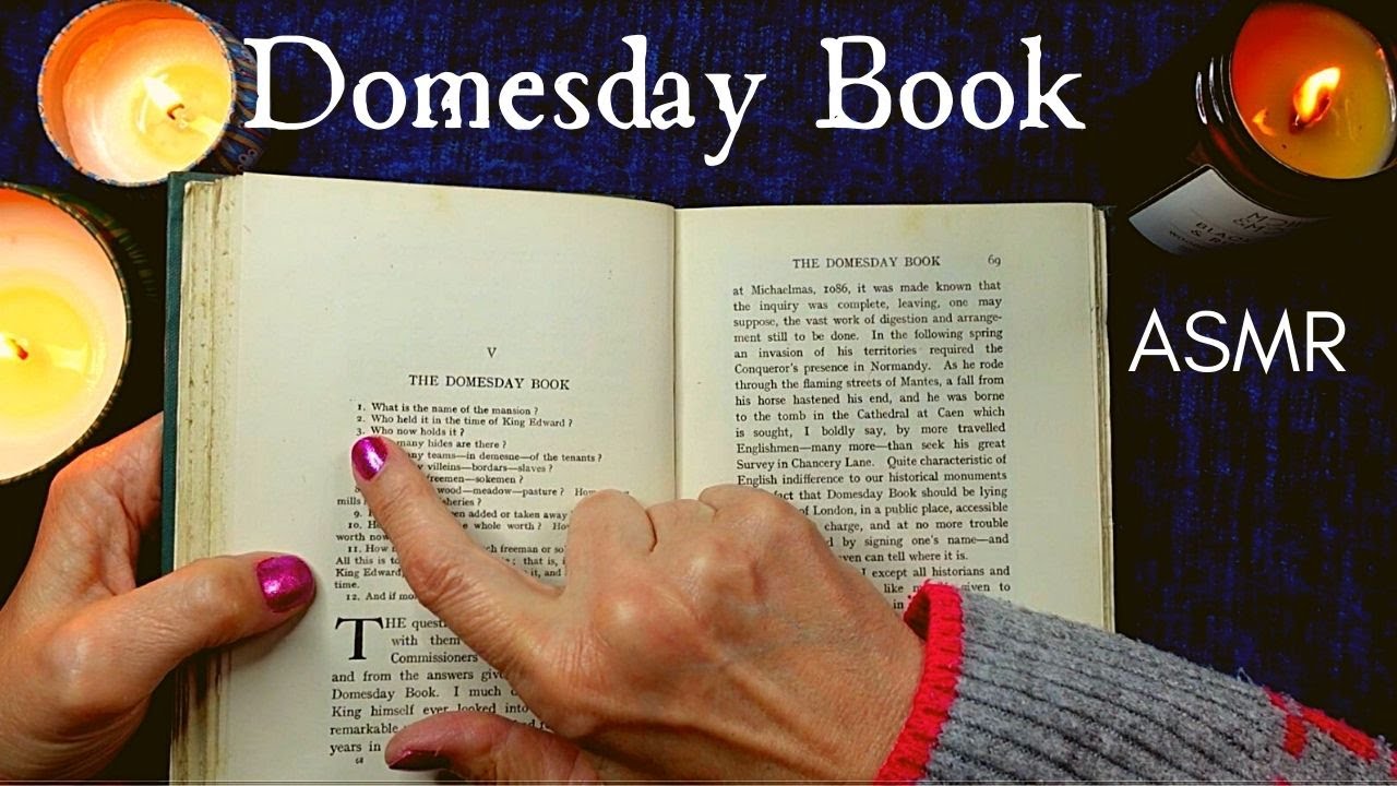 ASMR | Domesday Book - Whispered Vintage Reading - 11th Century British History with Candles!