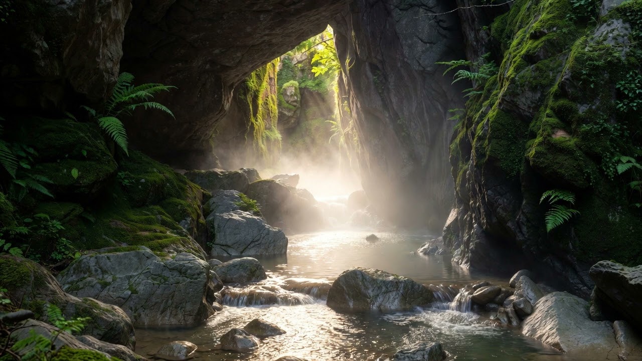 Enclosed Stone Stream • Sacred Water Sounds for Deep Focus, Meditation & Sleep