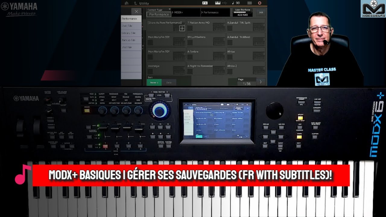 Yamaha MODX+ Basique | Gestion des sauvegardes (French with subtitles)