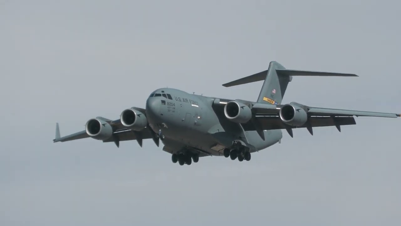 USAF Boeing C-17A Globemaster III(08-8204) arriving at Las Vegas!