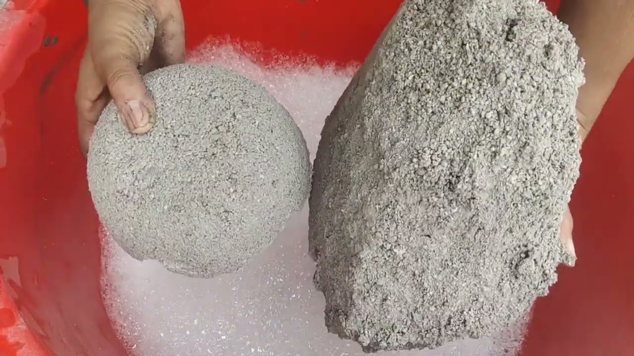 Gritty sand cement dry water crumbling