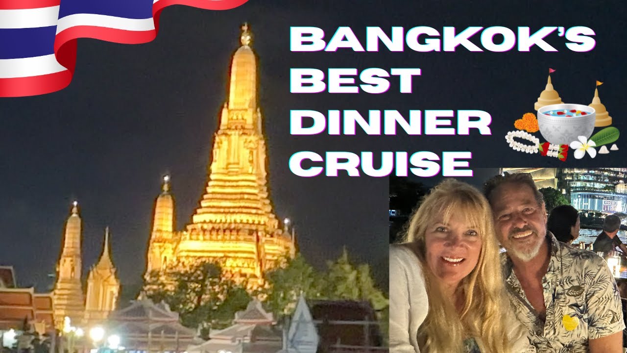 Bangkok's unforgettable dinner cruise on the Chao Phraya river. See the temples at night! #travel