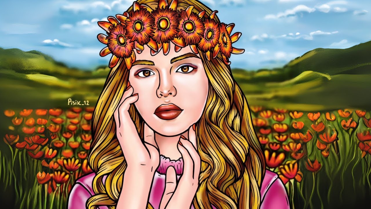 SHE SAYS GOODBYE TO THE SUMMER – Finger Drawing Digital Art