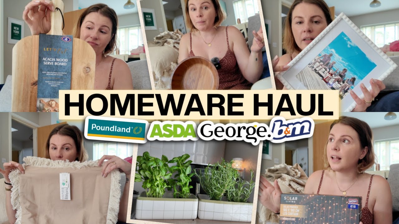 HUGE HOMEWARE HAUL - Nancy Meyers Movie/Cottage Core Aesthetic on a Budget - B&M, Poundland + Asda