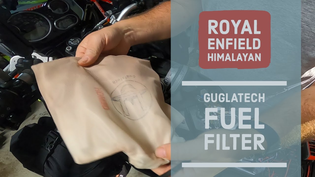 Royal Enfield Himalayan, GUGLAtech Fuel Filter, taking out the filter after a year of riding...