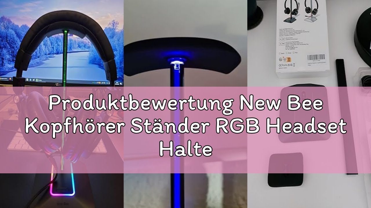 Produktbewertung New Bee Kopfhörer Ständer RGB Headset Halterung mit USB Typ-C Ladegeräten und Daten