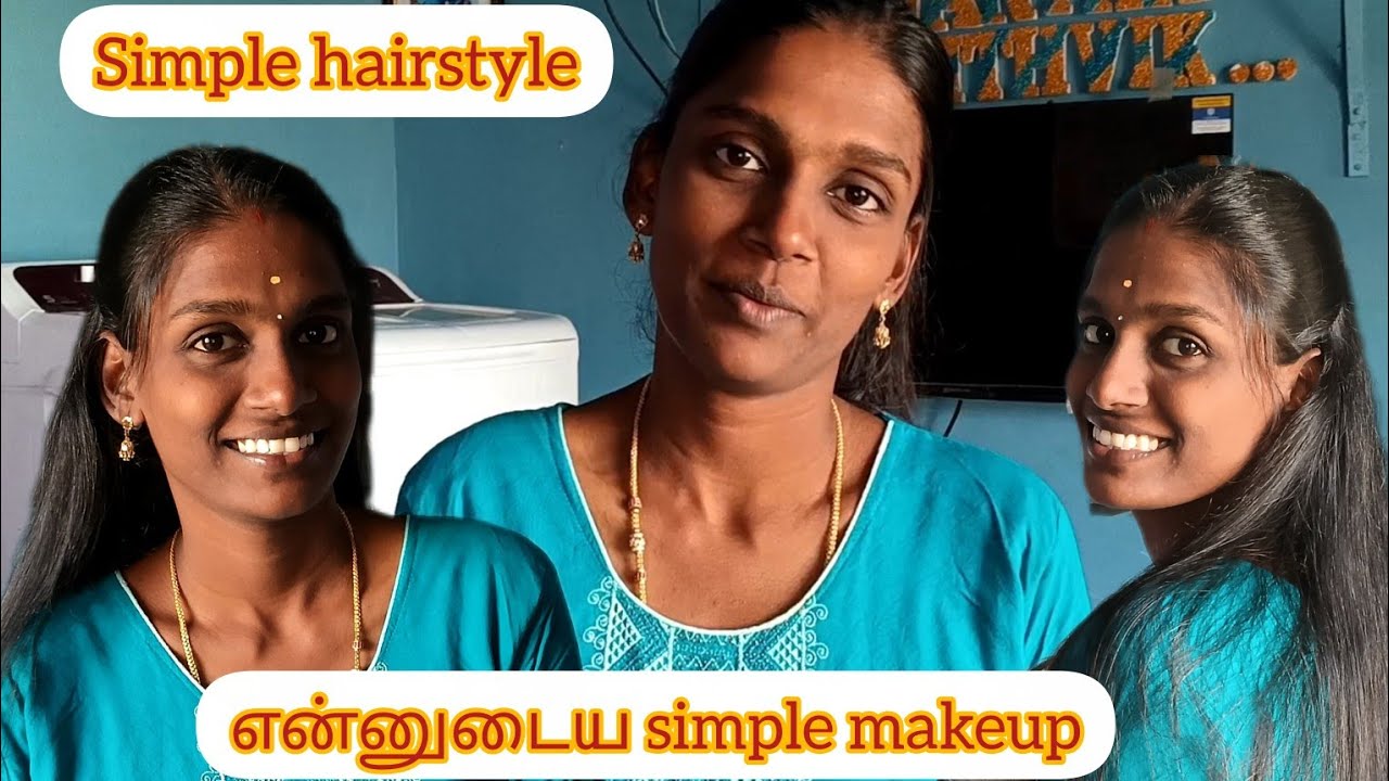 Ennudaiya simple makeup 💄|simple hair style 💥
