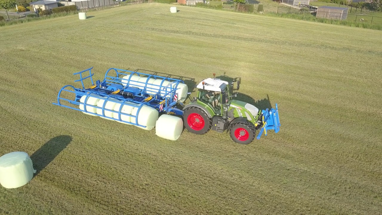 Hoeve de Heuvel persen Göweil G-1 F125 kombi Fendt 718 Vario laden Wilson Super move 10 verzamelwage