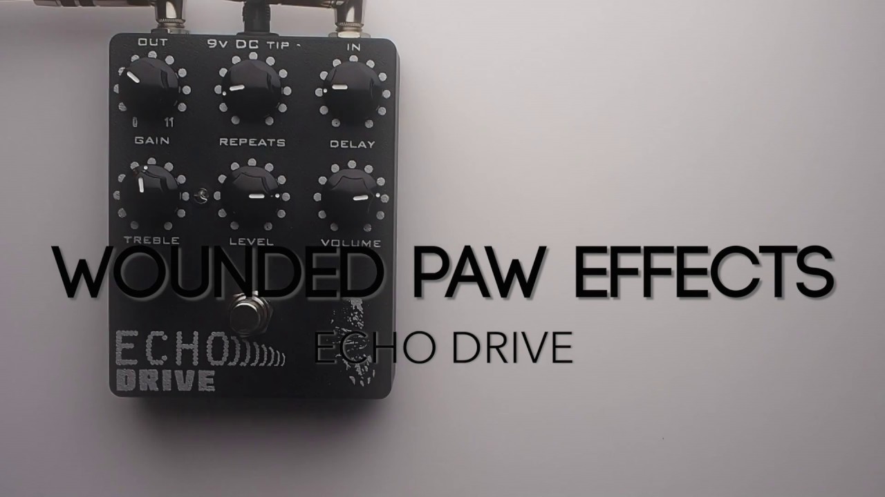 Wounded Paw Effects Echo Drive Guitar Effects Pedal Demo