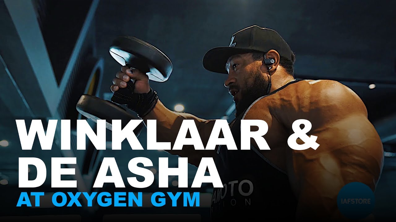 Roelly Winklaar and Nathan De Asha at Oxygen fitness centre in Kuwait City