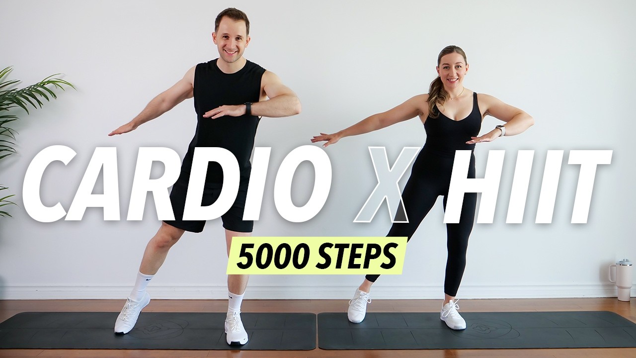 30 Min Cardio HIIT Workout at home - 5000 steps for Fat Burn (No equipment)
