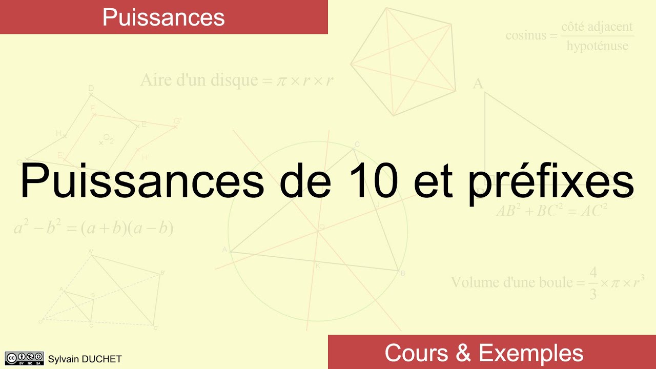 Puissances de 10 et préfixes