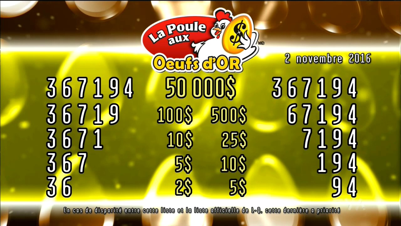 La Poule aux oeufs d'or - émission du 3 novembre 2016