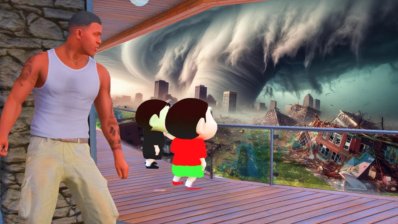 Franklin Saving Los Santos From Tornado in GTA 5 !