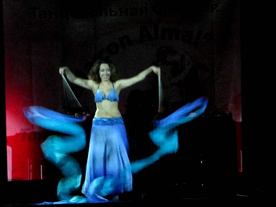 Belly dance with  ribbons