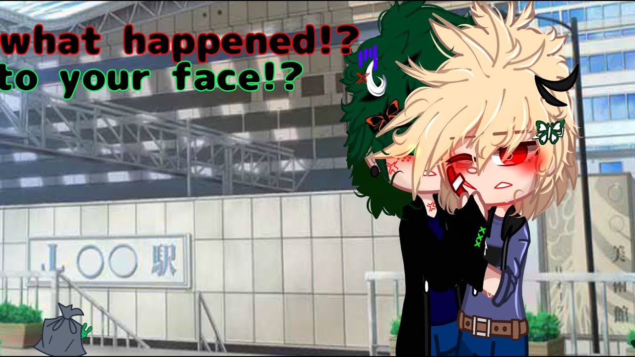 what happened to your face?! [] dkbk/bkdk [] dekubaku/bakubeku [] rich deku AU [] read desc