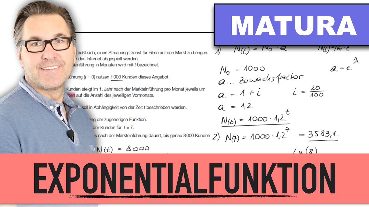 Exponentialrechnung | Funktionsgleichung erstellen | Zuwachsfaktor | Streaming B_501 |
