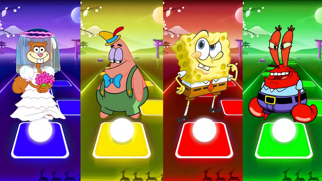 SANDY CHEEK SEXE 🆚 PATRICK EXE 🆚 SPONGEBOB EXE 🆚 MR KRABS EXE | Битва в Tiles Hop