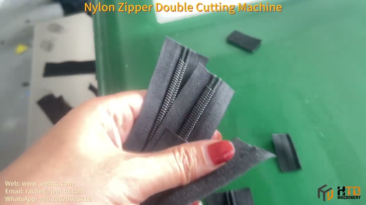 Nylon zipper double cutting machine