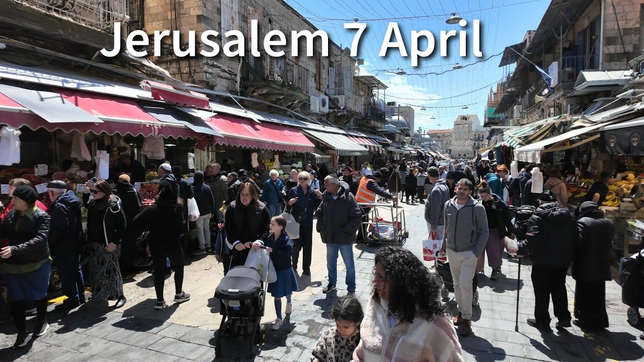 Real Jerusalem on April 7th, before the last day of Passover. The people of Israel are alive.