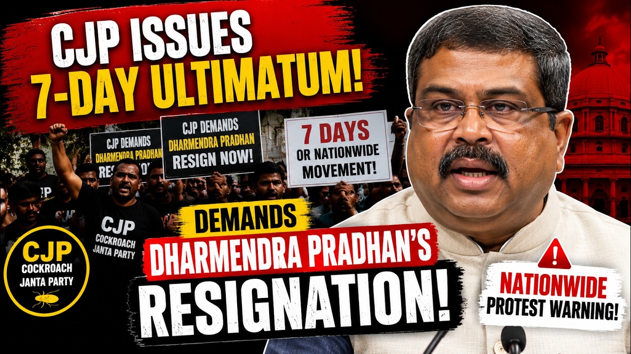 CJP Issues 7-Day Ultimatum, Demands Dharmendra Pradhan&rsquo;s Resignation | Major Political Showdown