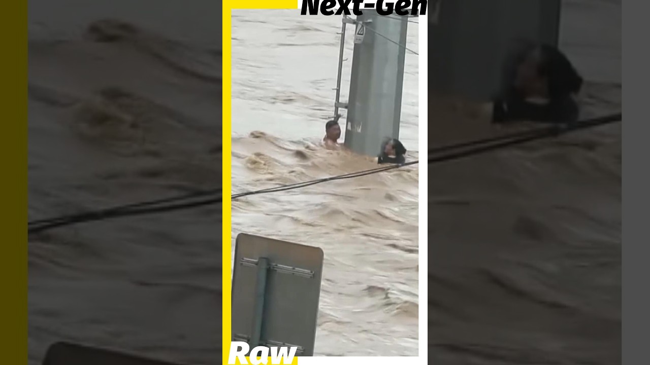 They were clinging to a pole as #floods rose to their necks  #everydayheroes #rescue