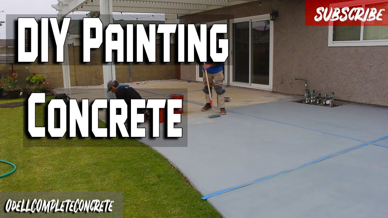 How to Make Old Concrete Look New! Painting Concrete Patio DIY!