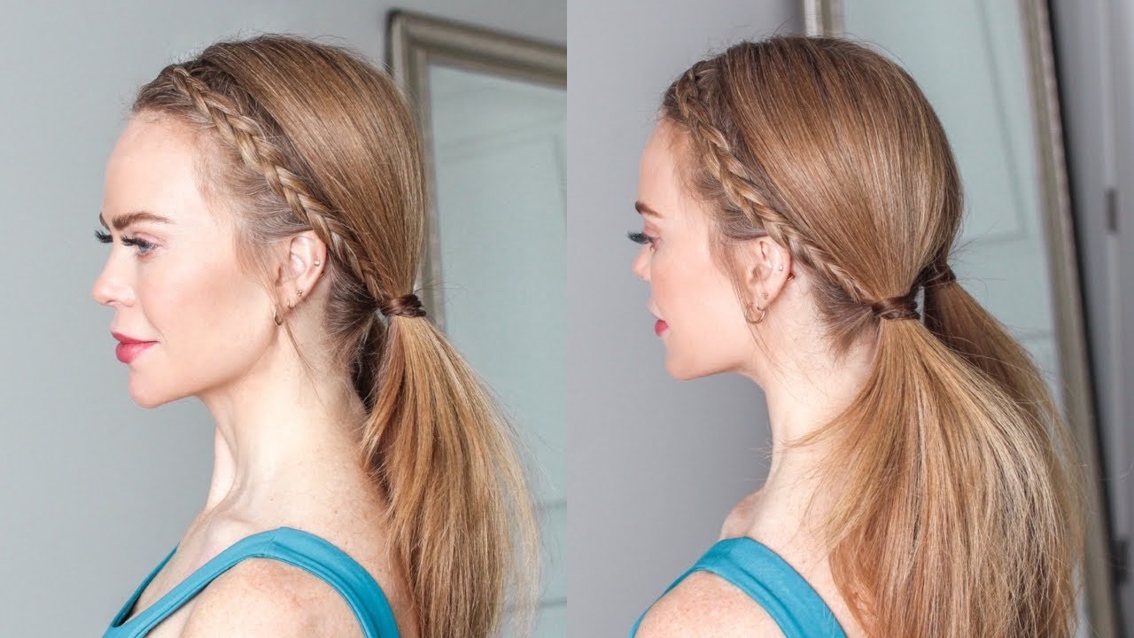 BRAIDED SPORTS HAIRSTYLE | Easy Pigtails Hairstyle for Medium Long Hair