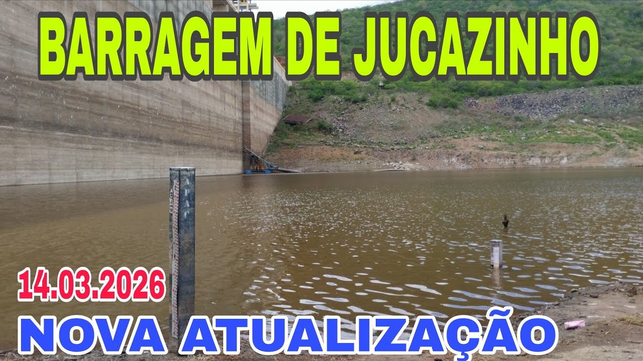 Atualização da medição da barragem de jucazinho 14/03 2026