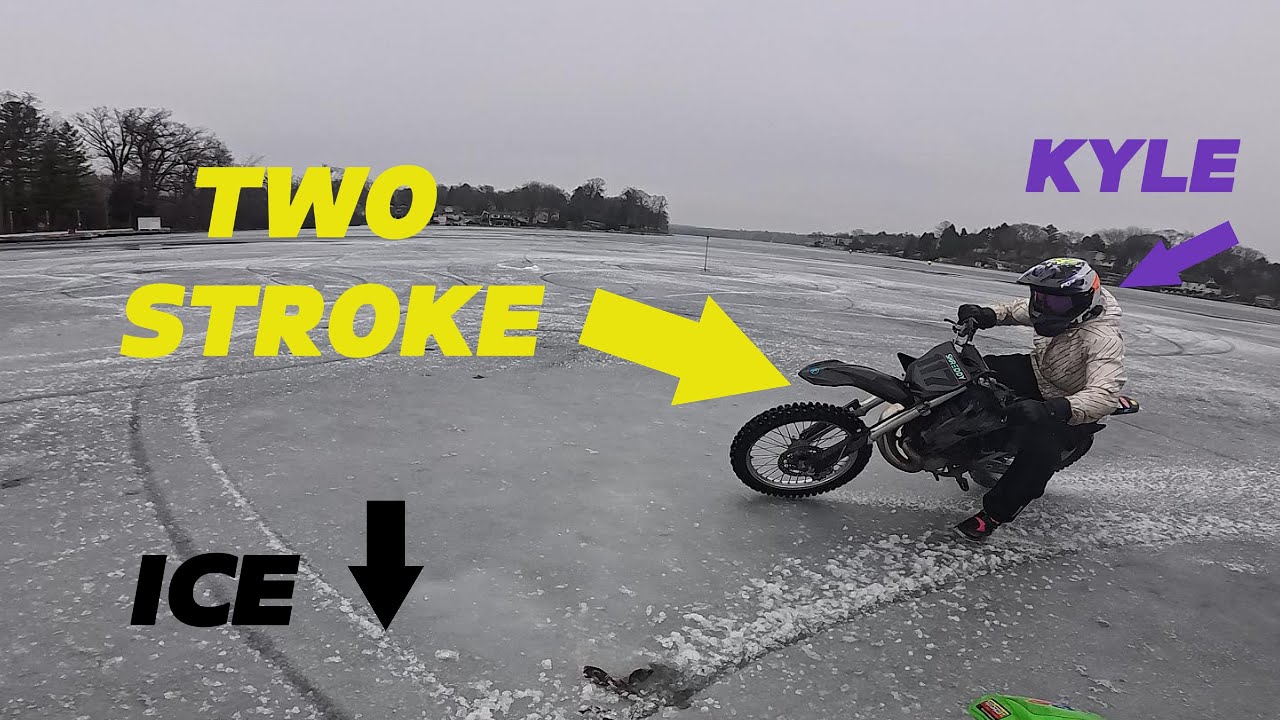 Kyle Rips a 2 Stroke ON ICE!!