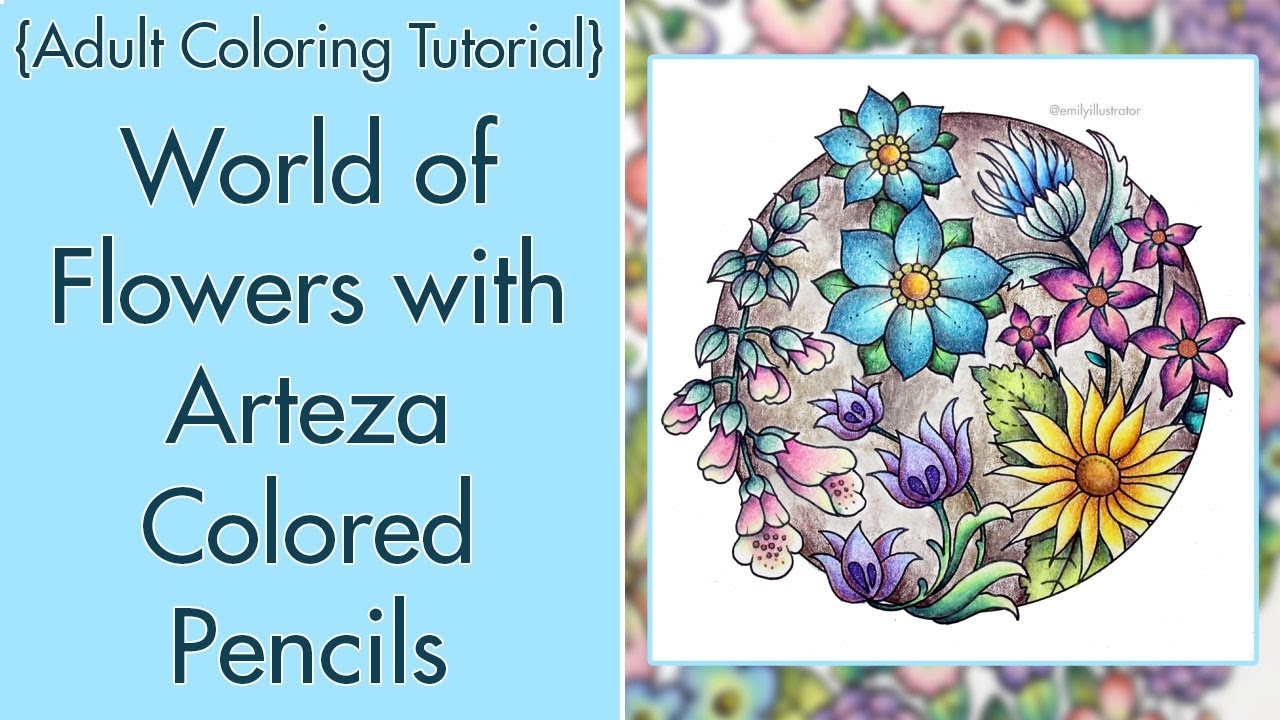 World of Flowers with Arteza Colored Pencils