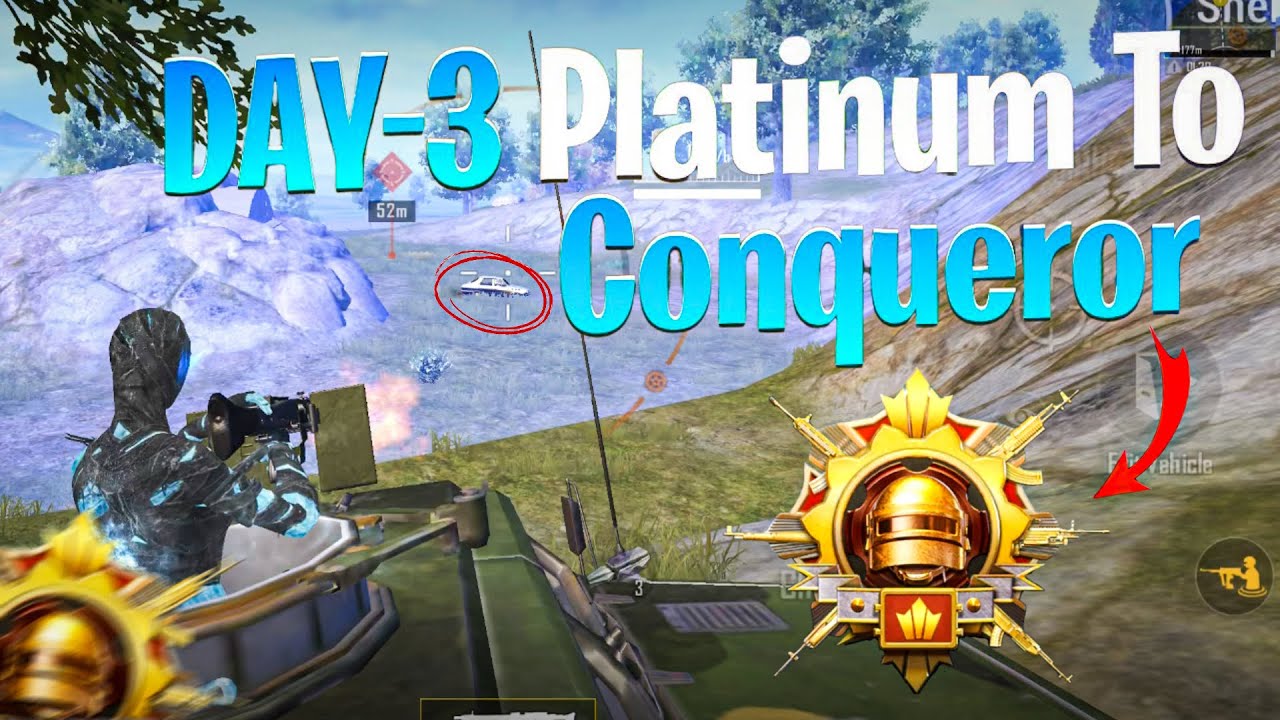 😱 DAY-3 Platinum To Conqueror Best Strategy For Rank Push 😱