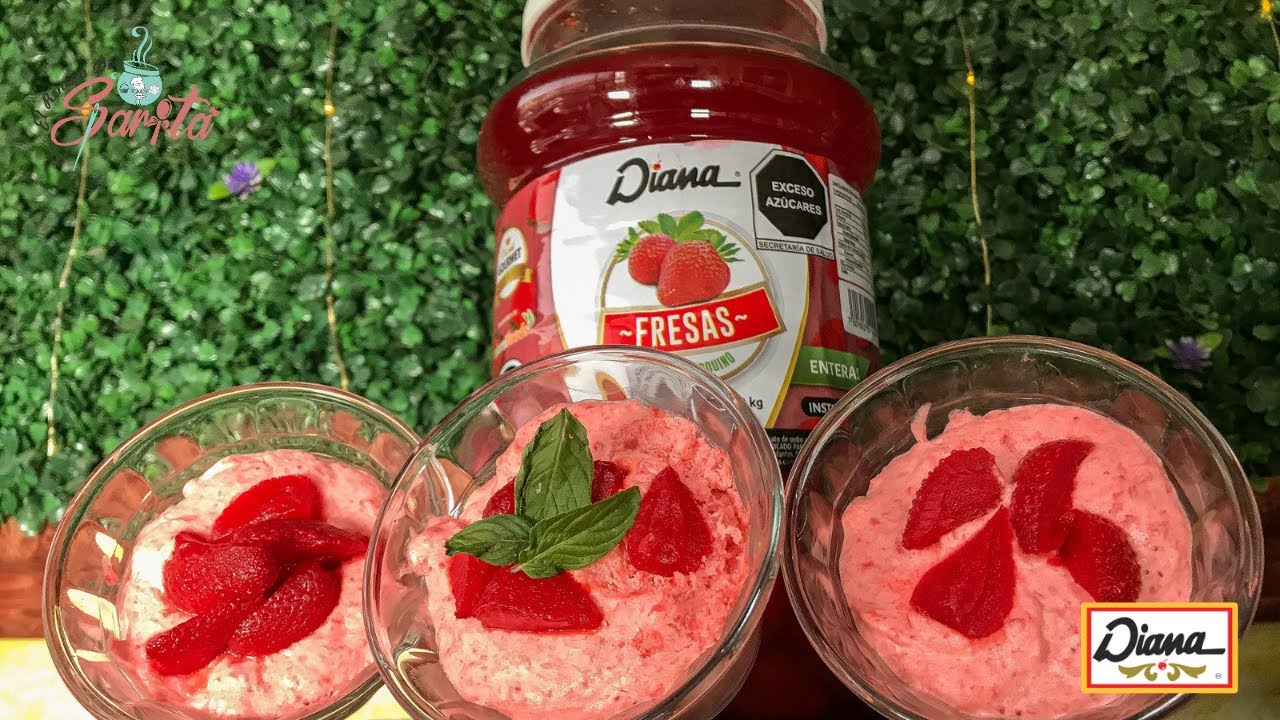 Mousse de Fresa / Fresas Diana  #reposteandoconsarita