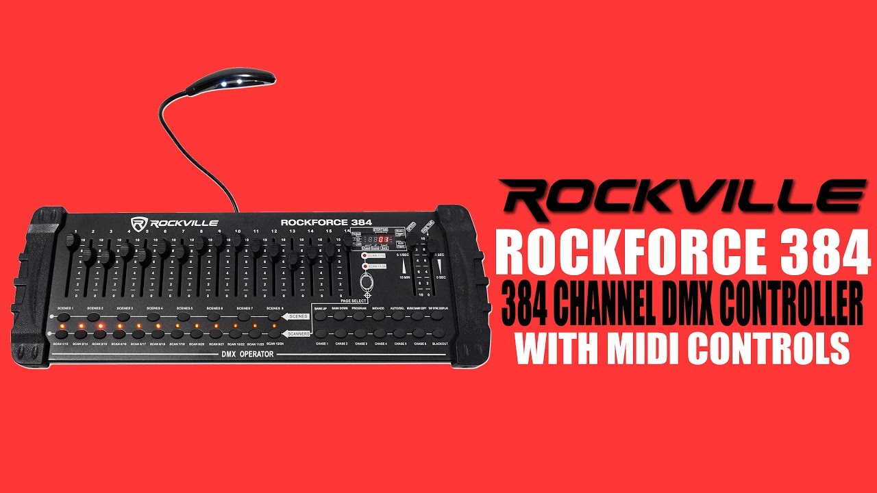 HOW to Program DMX lights for BEGINNERS w Rockville Rockforce 384!
