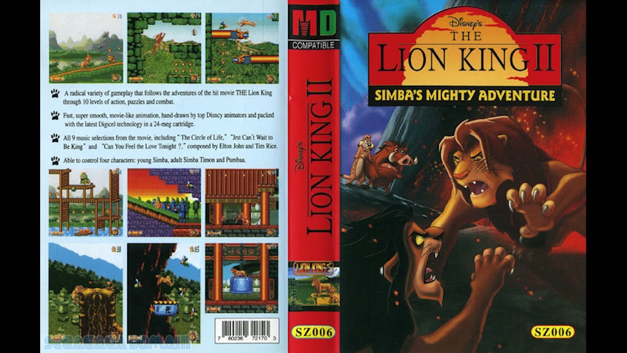 The Lion King II: Simba's Mighty Adventure- SEGA GENESIS | Original Sound Track High Quality