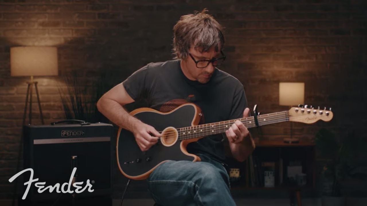 Грэм Коксон из Blur играет на американском Acoustasonic Telecaster | Fender
