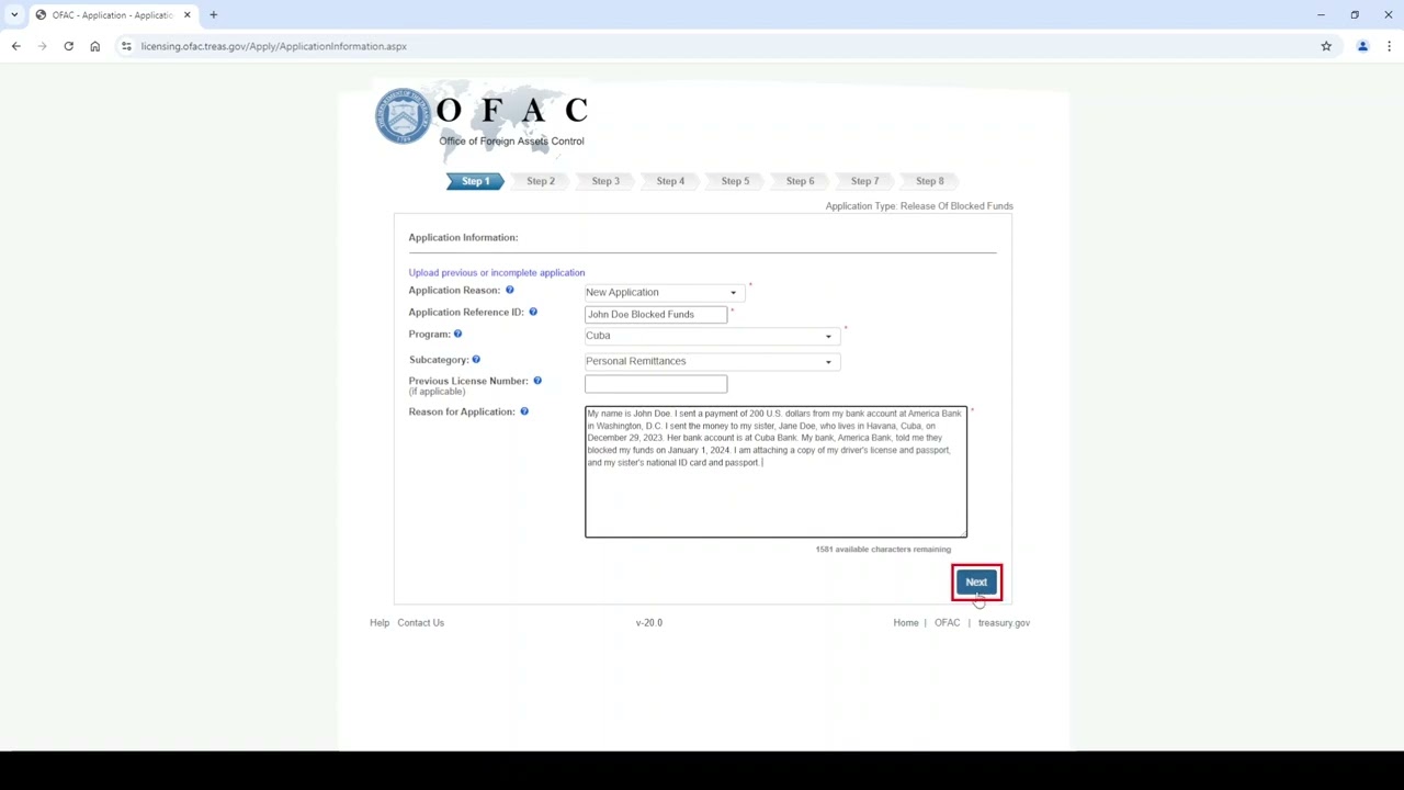 Основы OFAC: подача заявки на получение лицензии на разблокирование заблокированных средств