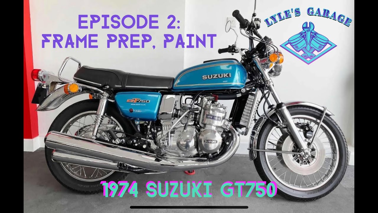 1974 Suzuki GT750 restoration episode 2: Frame paint