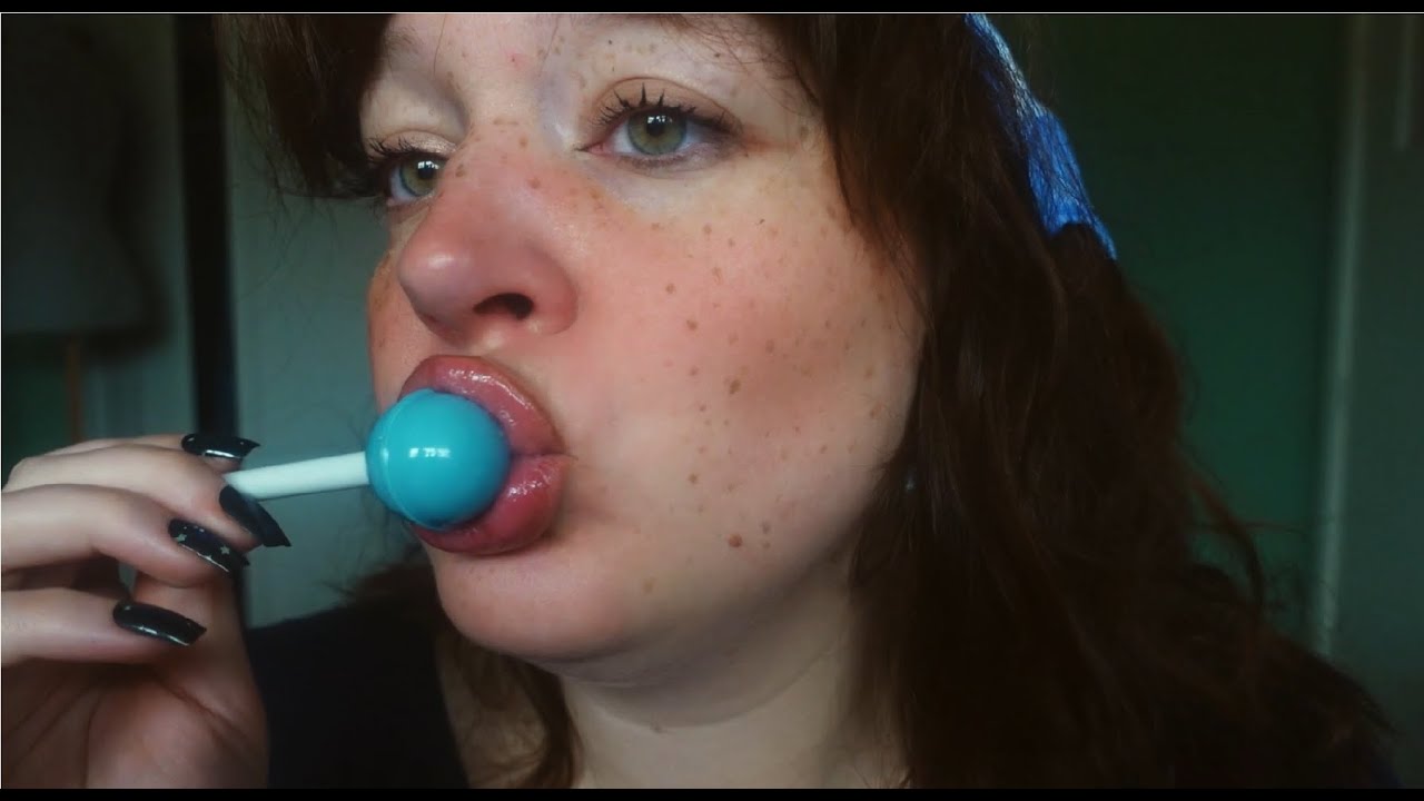 ASMR eating fake lollipop and other mouth sounds (no talking)