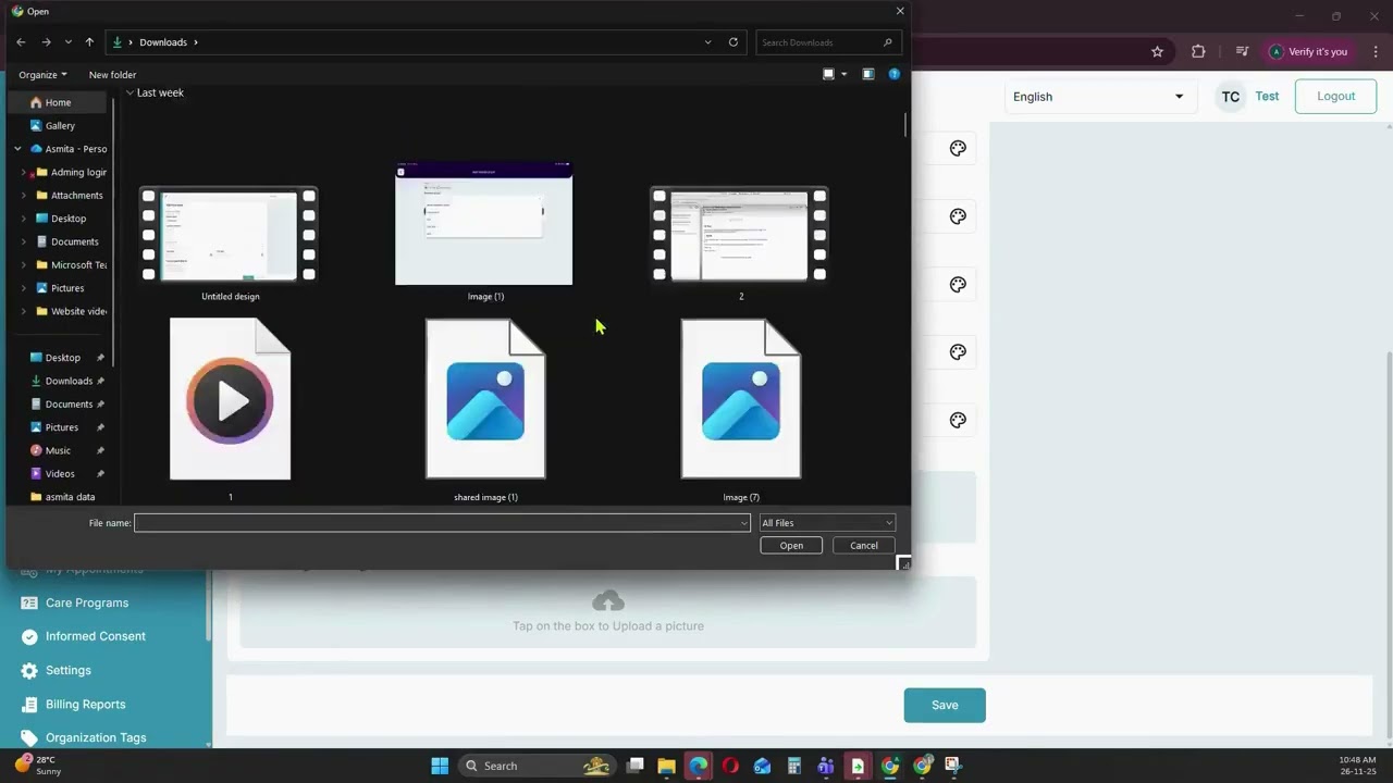 Organzation tabs (Web)