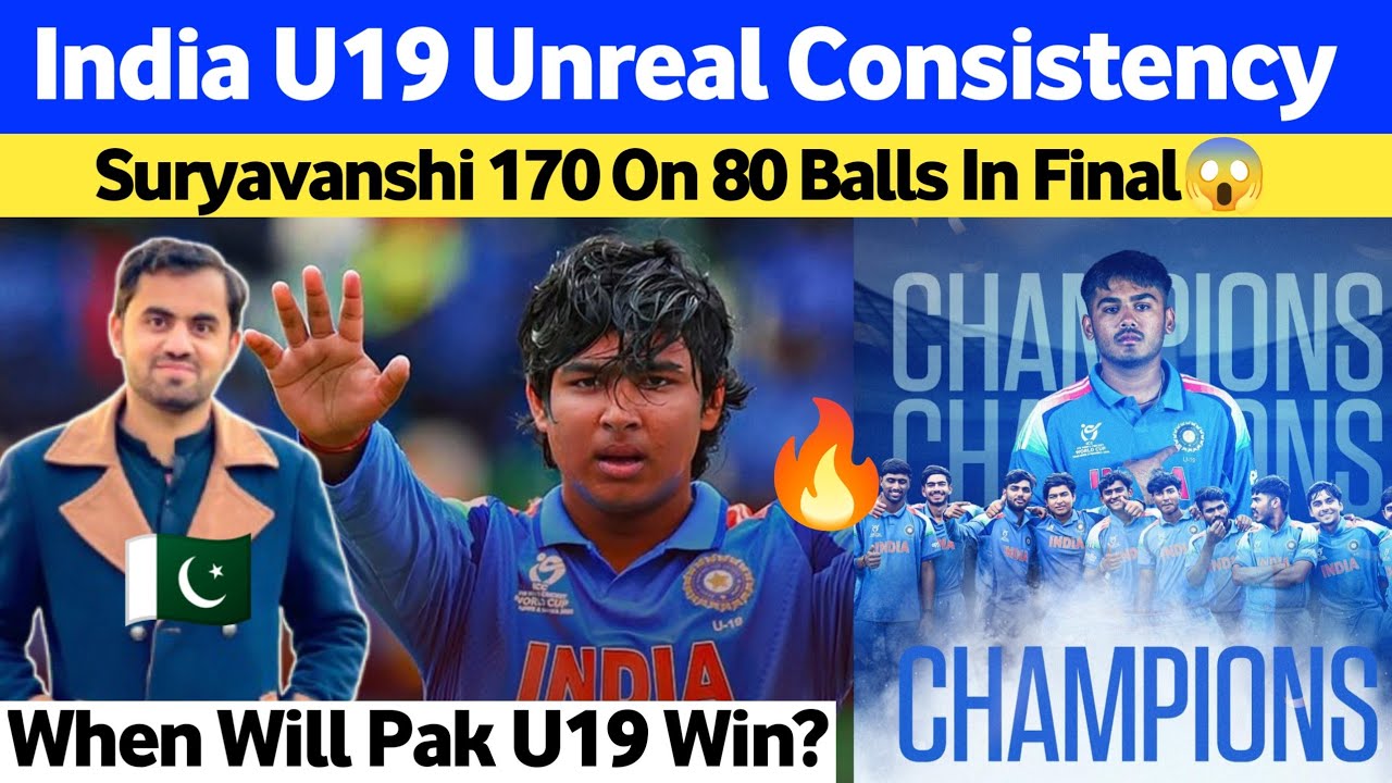 India U19 Again Become CHAMPIONS🏆 | When Will Pak Produce Player Like Suryavanshi? 
