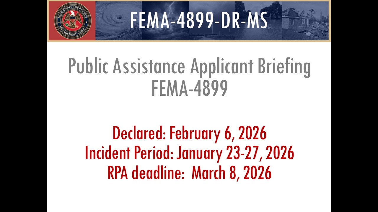 FEMA 4899 Public Assistance Applicant Briefing