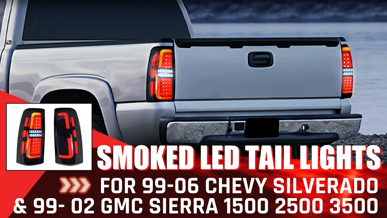 Smoked LED Tail Lights for 99-06 Chevy Silverado & 99- 02 GMC Sierra 1500 2500 Installation Video